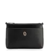 Bolsa Transversal Couro Lezard Preto/Couro Preto Tramado - imagem 1