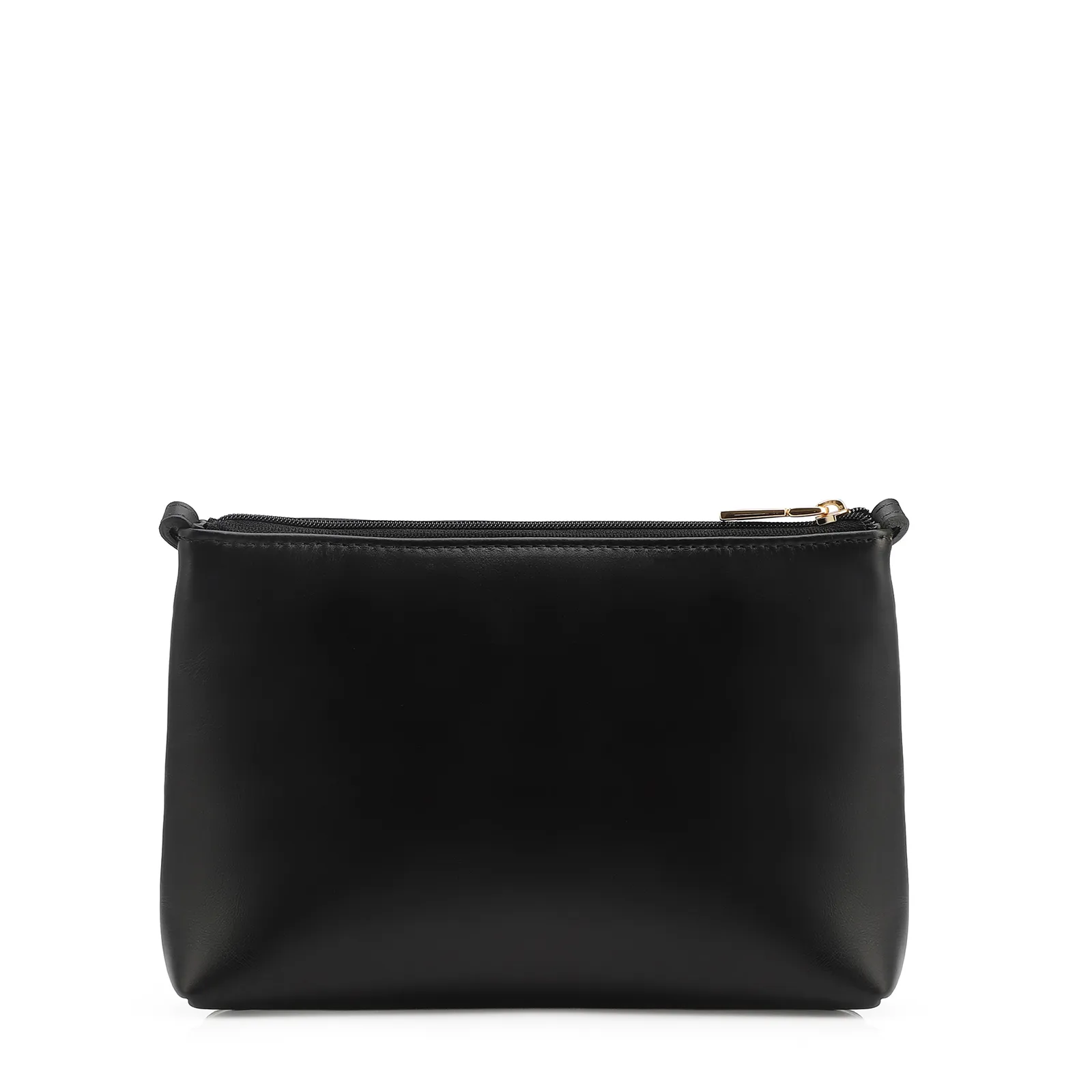 Bolsa Transversal Couro Lezard Preto/Couro Preto Tramado