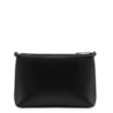 Bolsa Transversal Couro Lezard Preto/Couro Preto Tramado - imagem 3