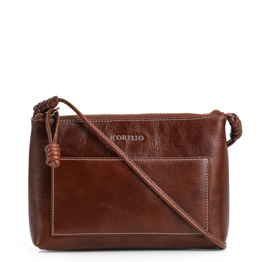 Bolsa Transversal Couro Marrom