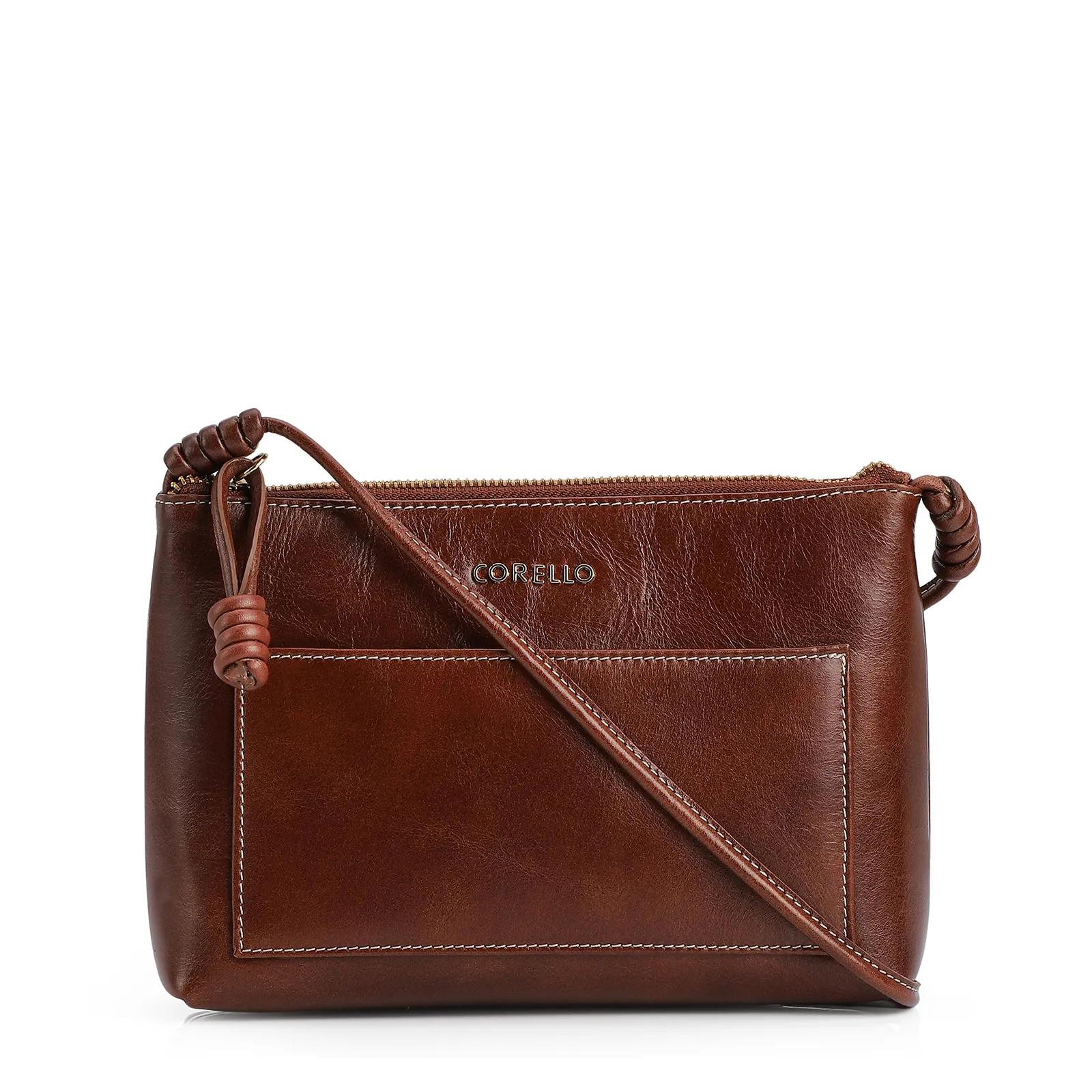 Bolsa Transversal Couro Marrom
