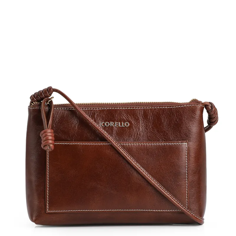 Bolsa Transversal Couro Marrom