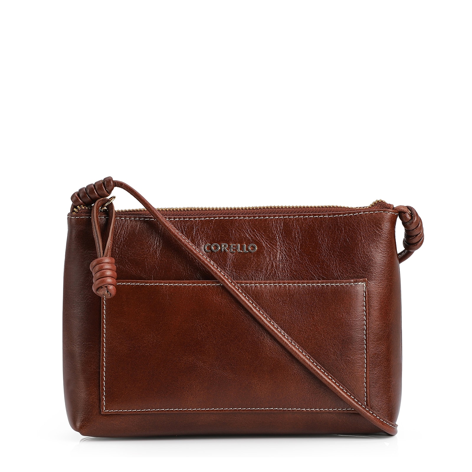 Bolsa Transversal Couro Marrom