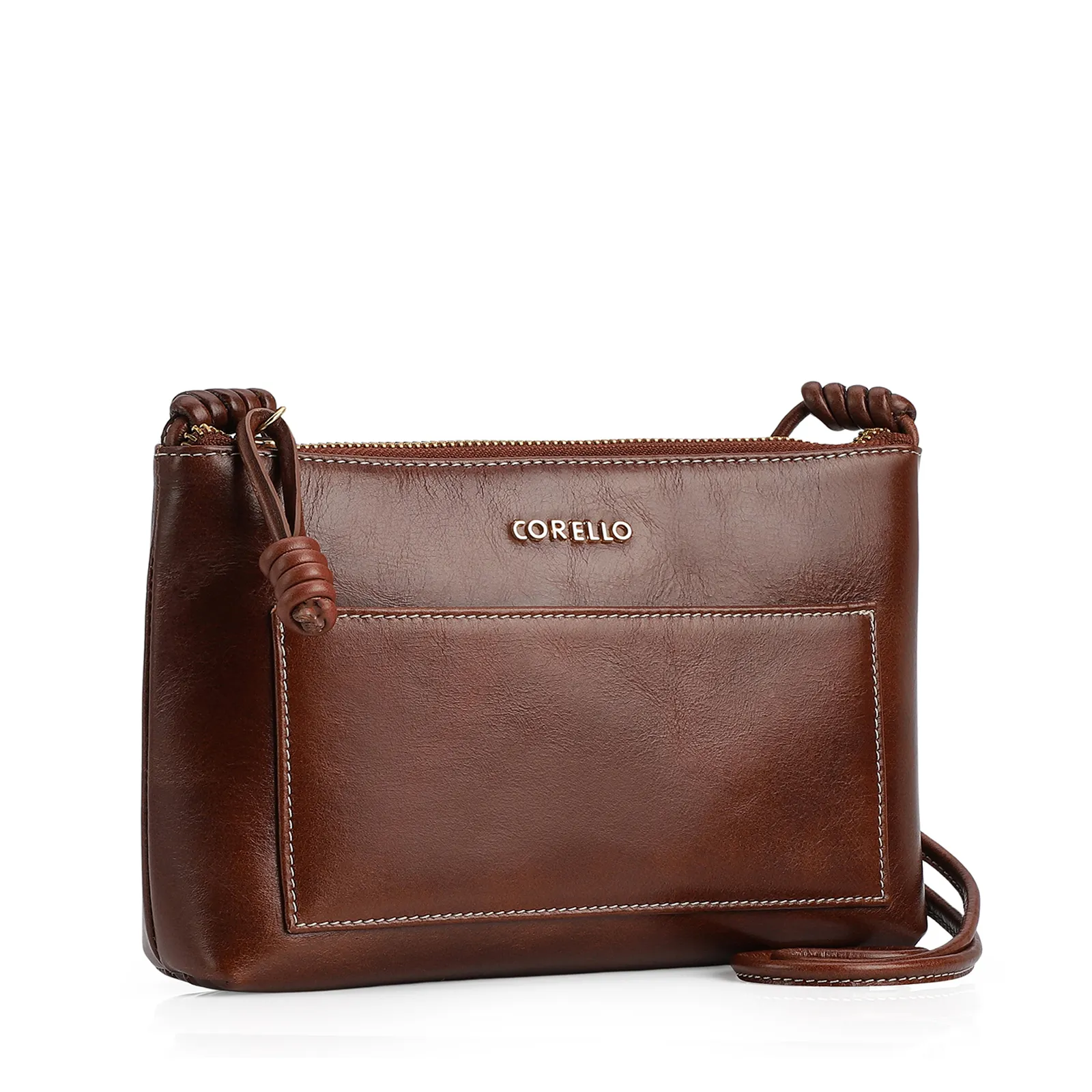 Bolsa Transversal Couro Marrom