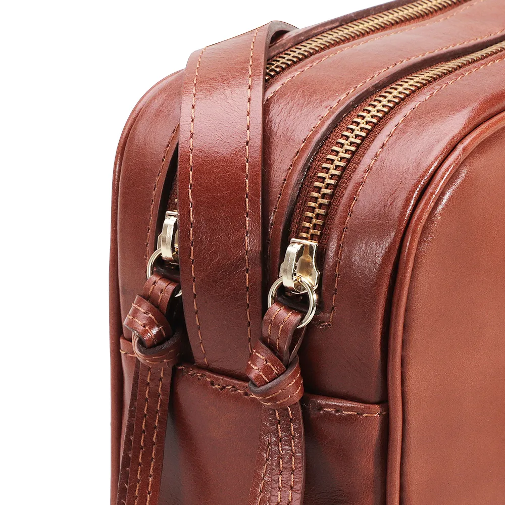 Bolsa Transversal Couro Marrom - imagem 5