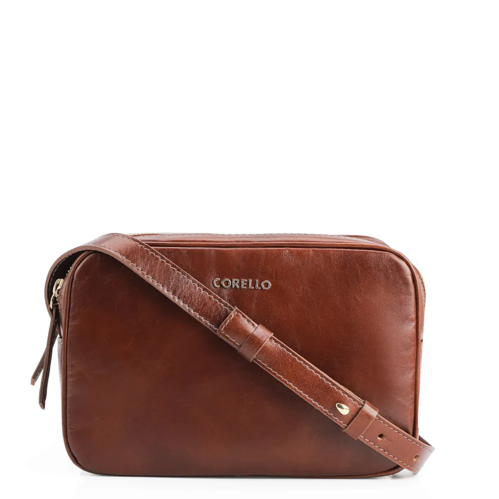 Bolsa Transversal Couro Marrom