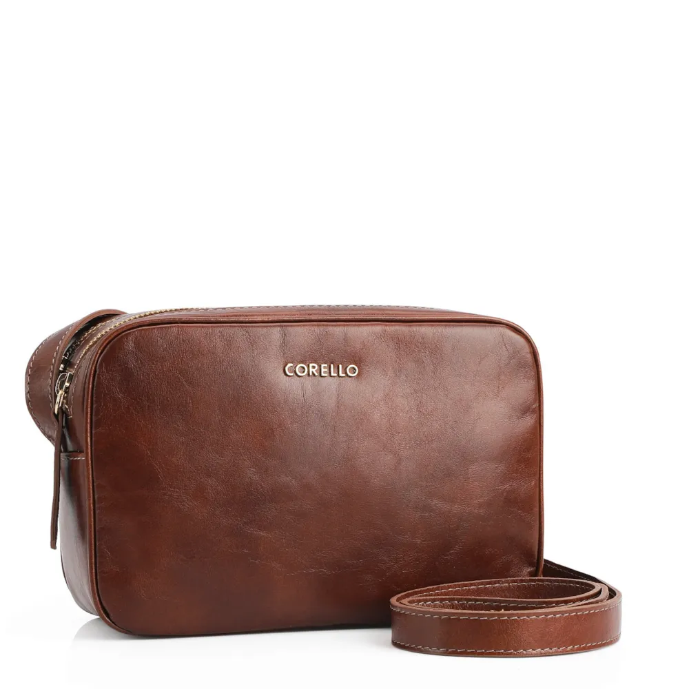 Bolsa Transversal Couro Marrom - imagem 2