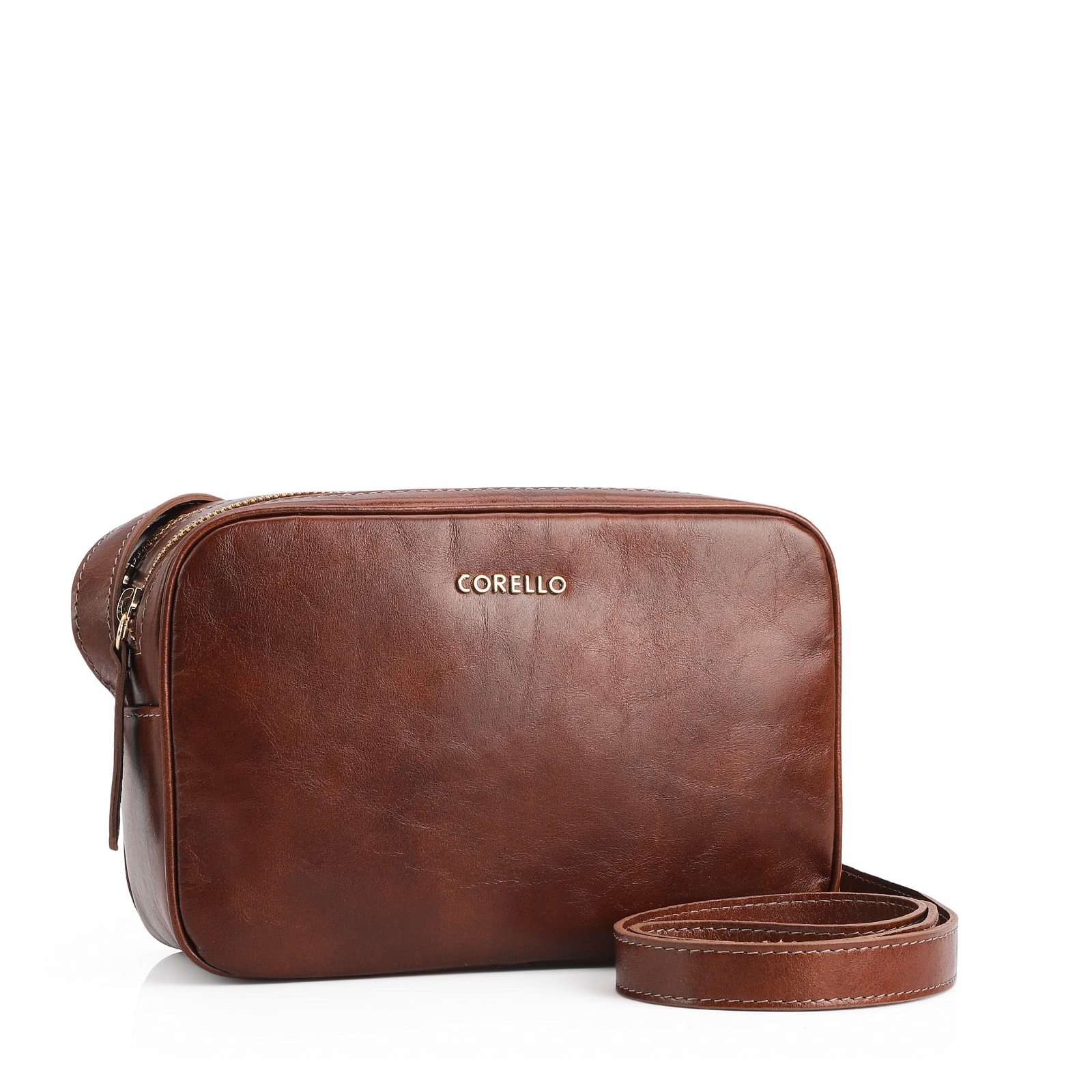 Bolsa Transversal Couro Marrom