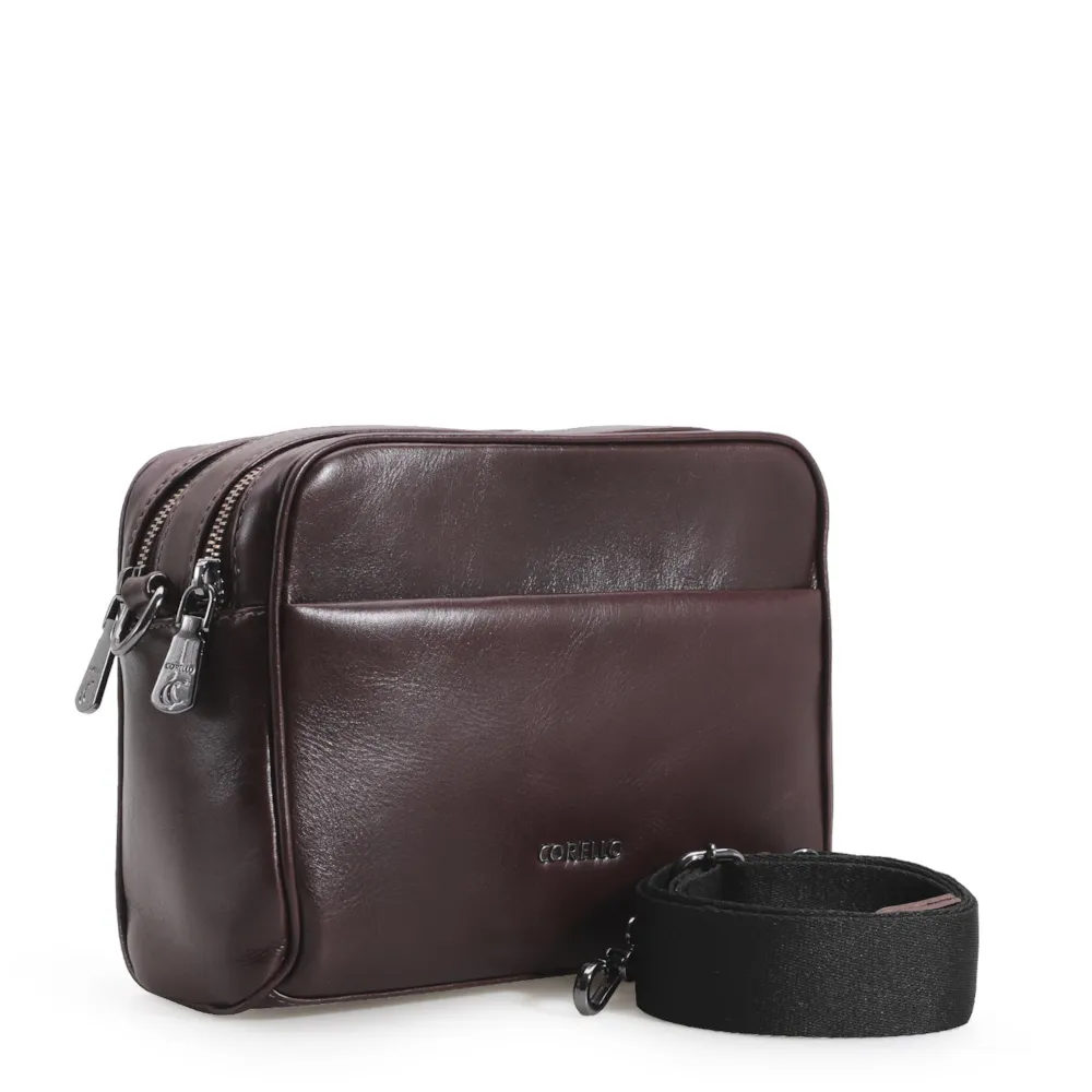 Bolsa Transversal Couro Marrom - imagem 2