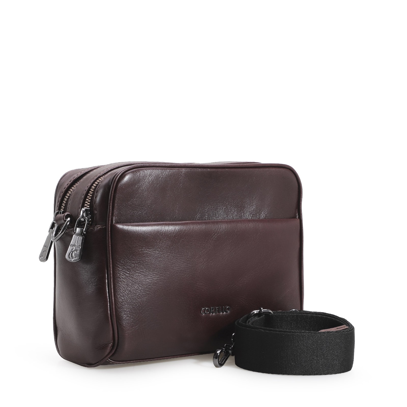Bolsa Transversal Couro Marrom