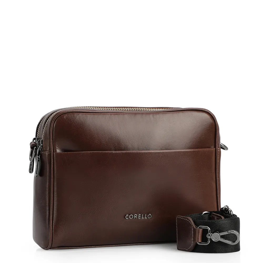 Bolsa Transversal Couro Marrom - imagem 2