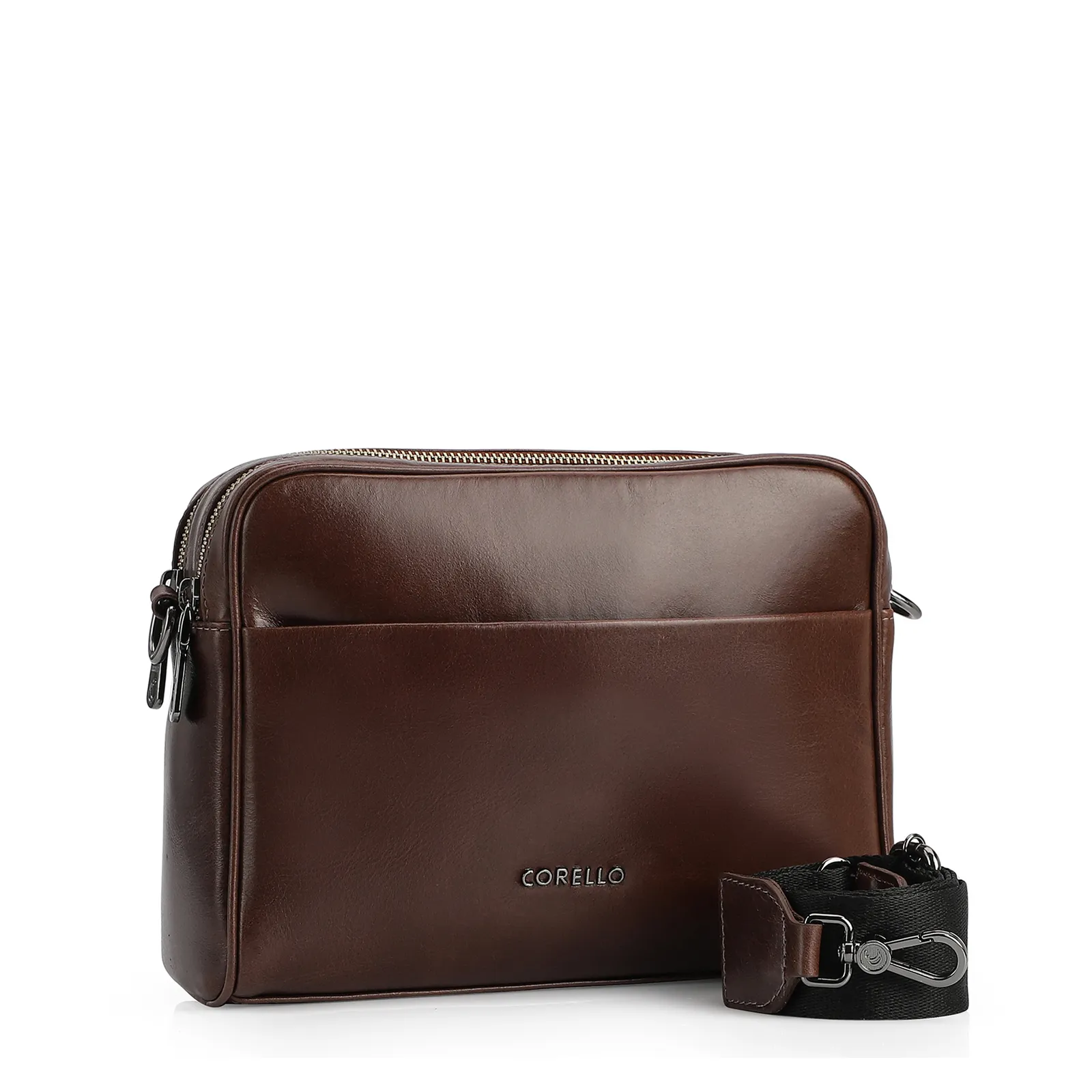 Bolsa Transversal Couro Marrom