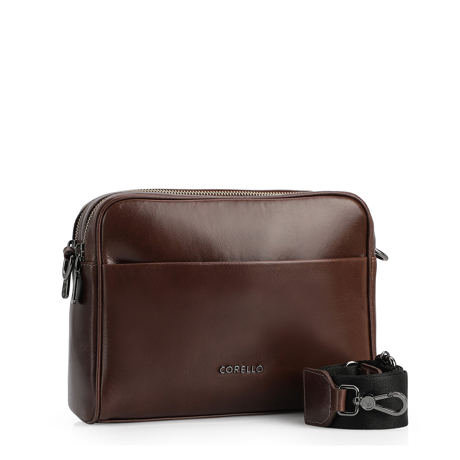 Bolsa Transversal Couro Marrom