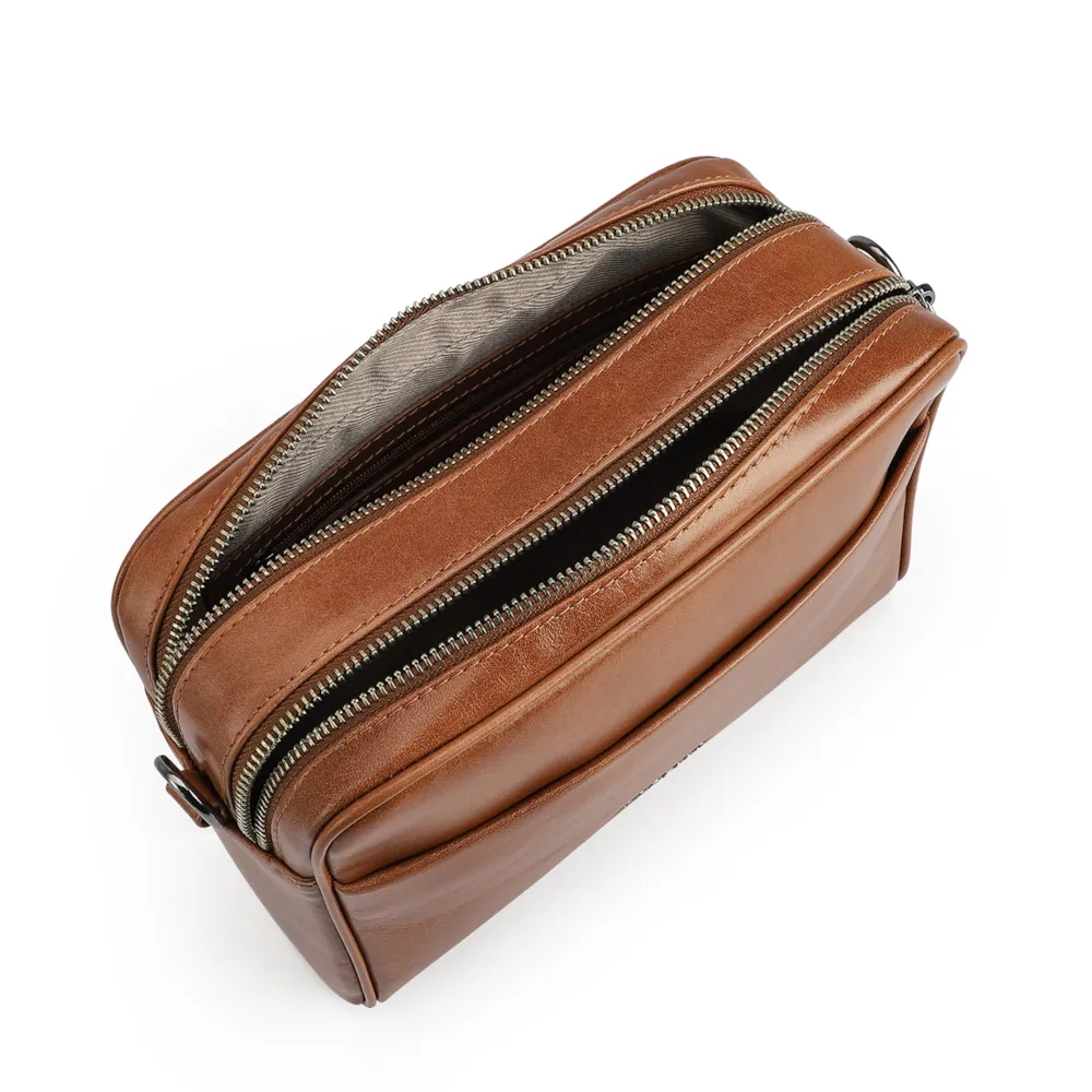 Bolsa Transversal Couro Marrom - imagem 4