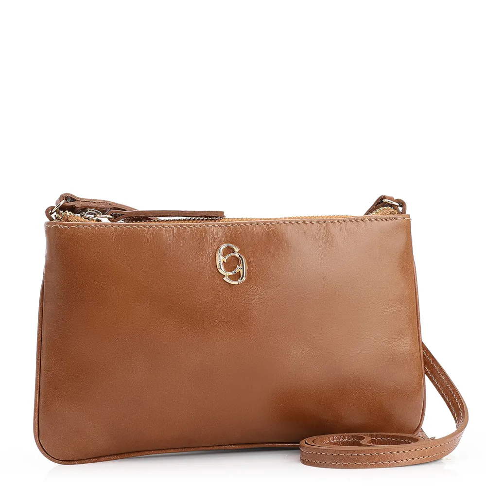 Bolsa Transversal Couro Marrom - imagem 2