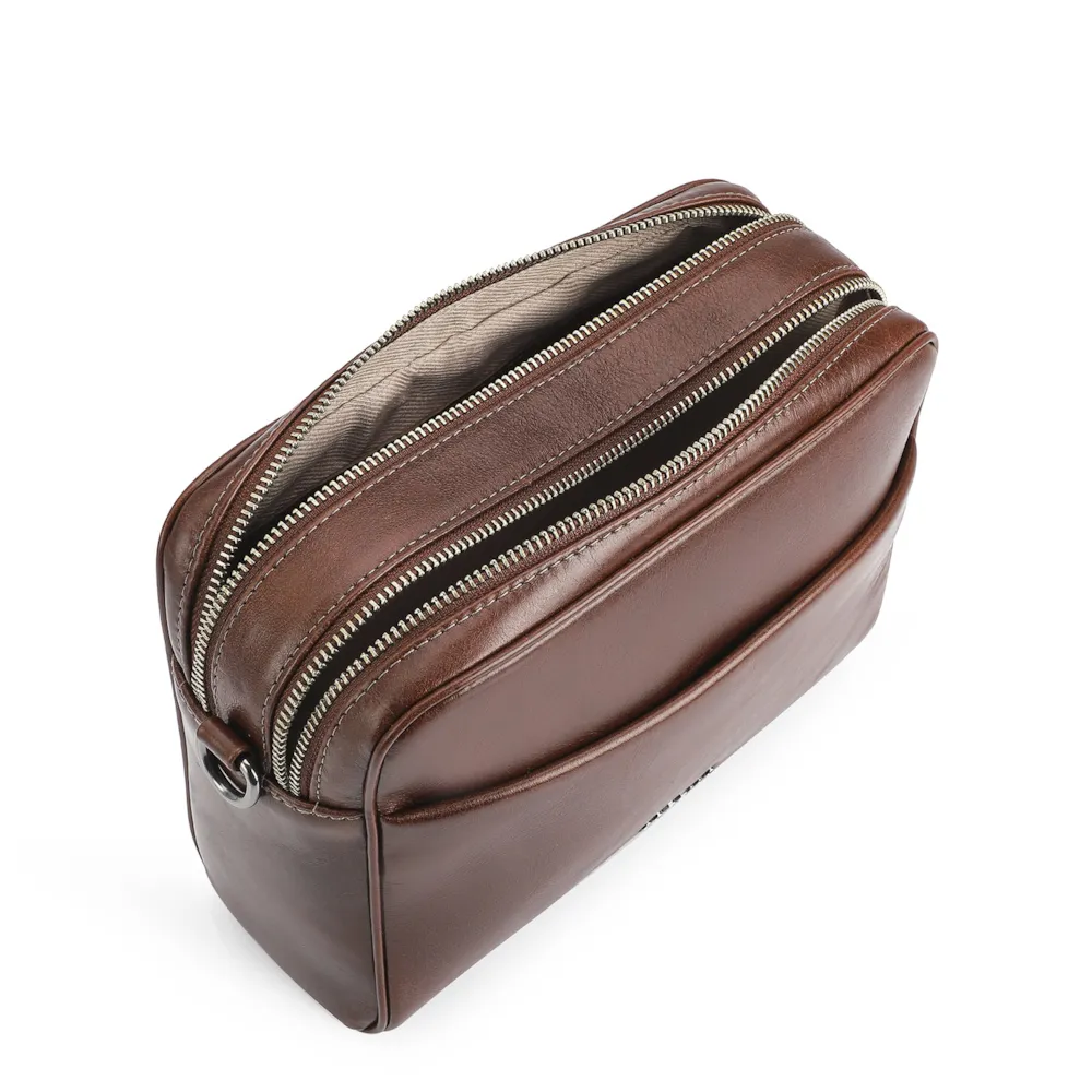 Bolsa Transversal Couro Marrom - imagem 4