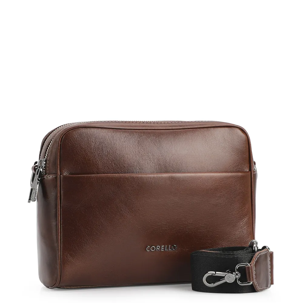 Bolsa Transversal Couro Marrom - imagem 2