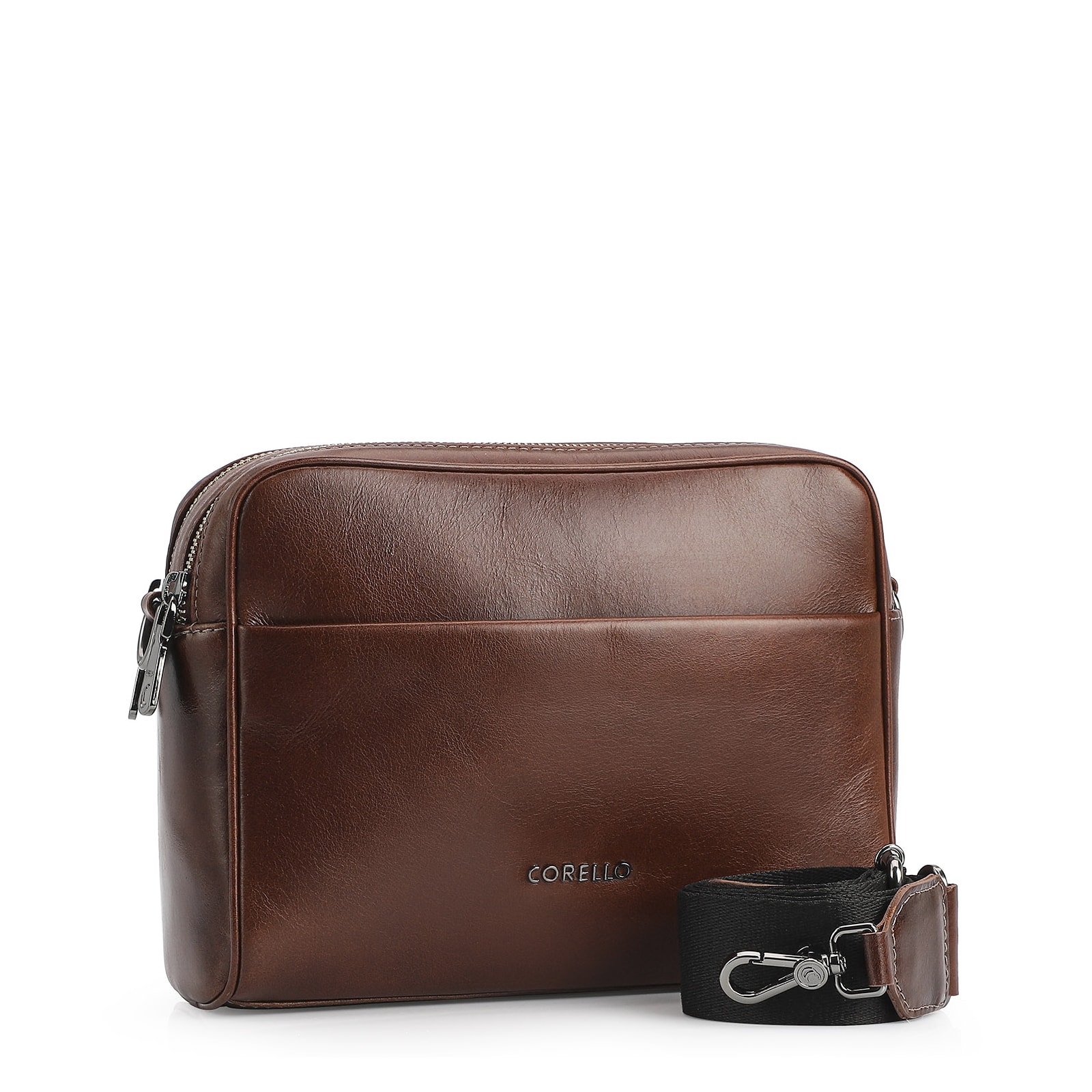 Bolsa Transversal Couro Marrom