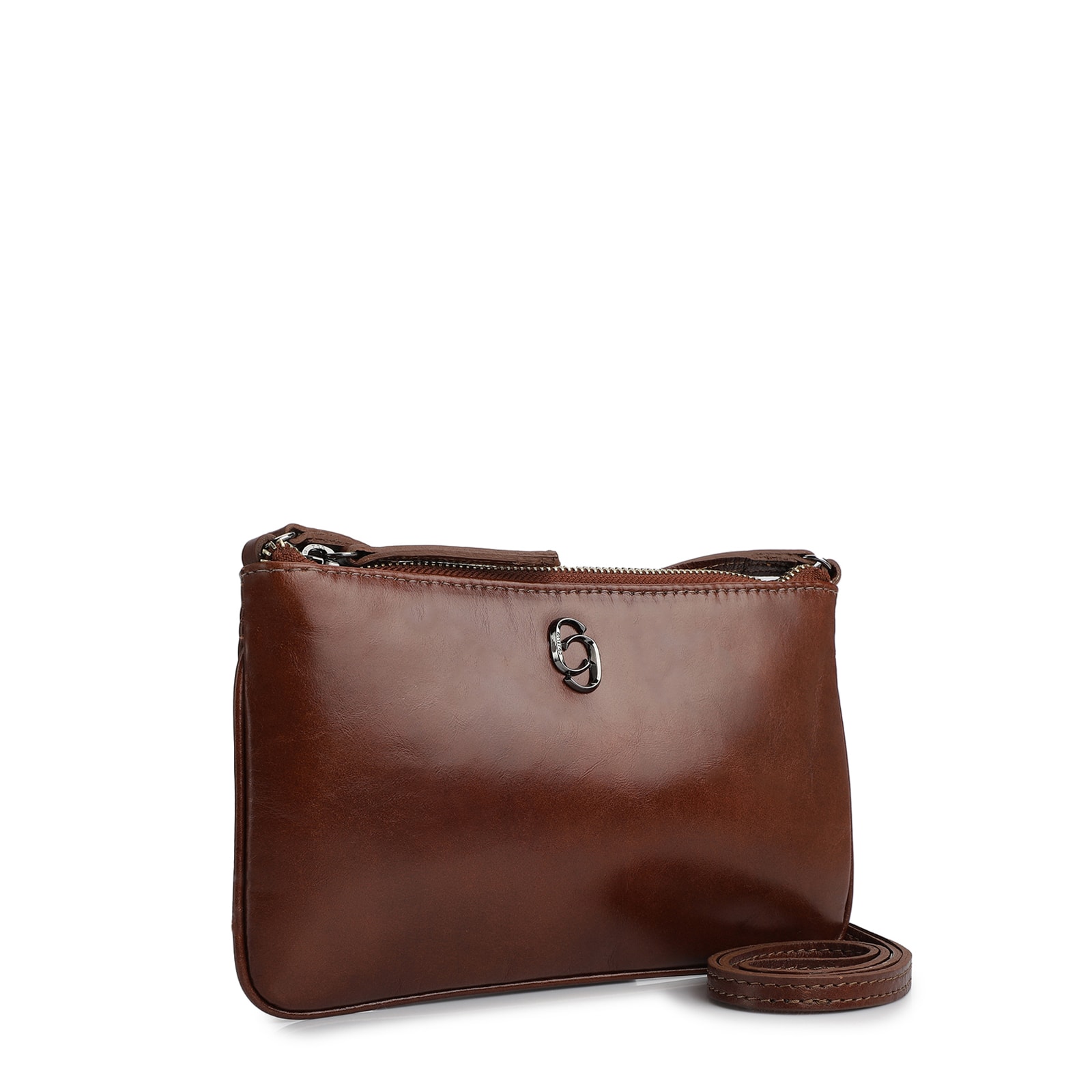 Bolsa Transversal Couro Marrom