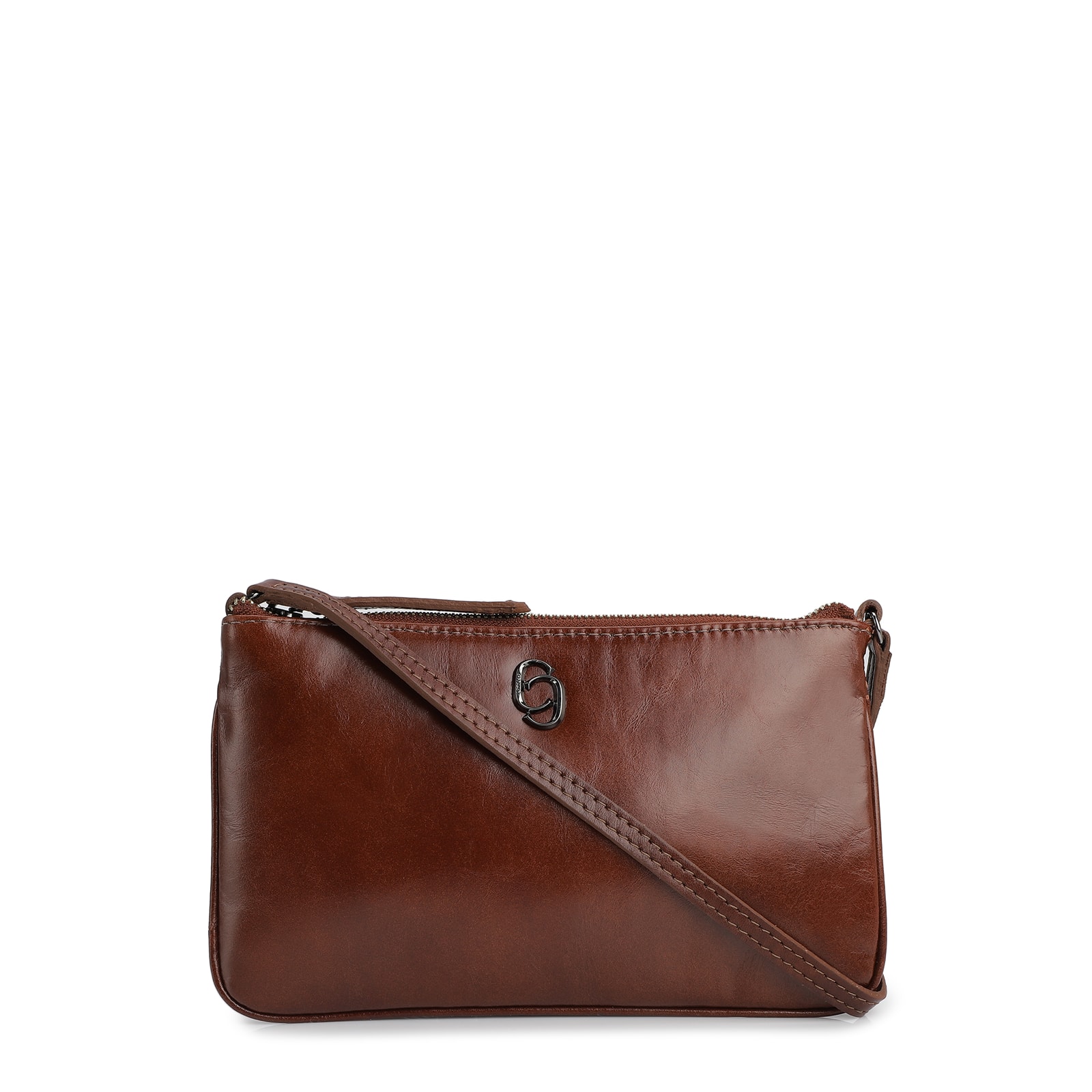 Bolsa Transversal Couro Marrom