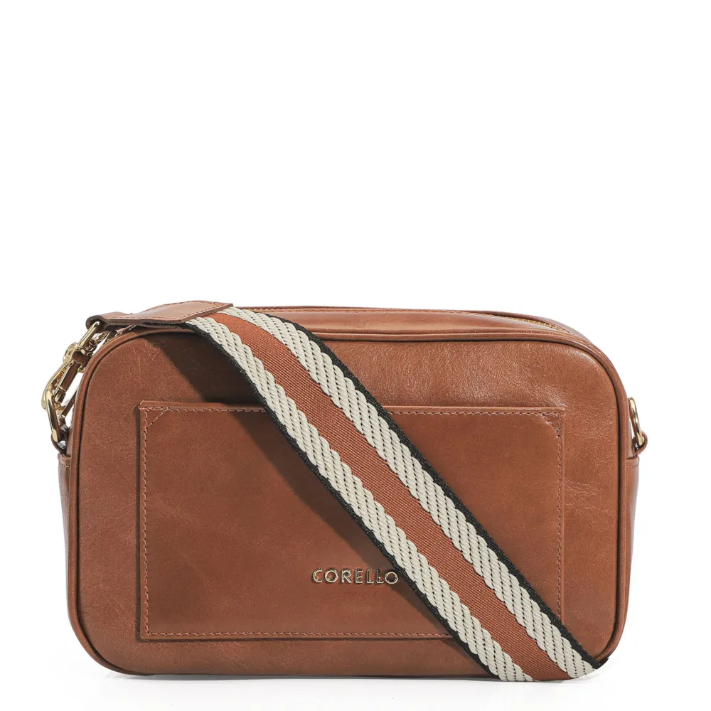 Bolsa Transversal Couro Marrom