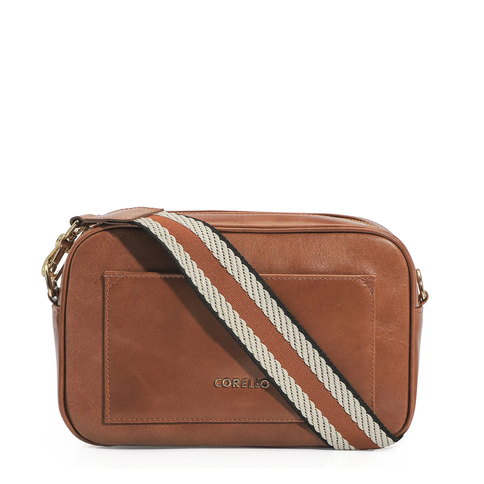 Bolsa Transversal Couro Marrom