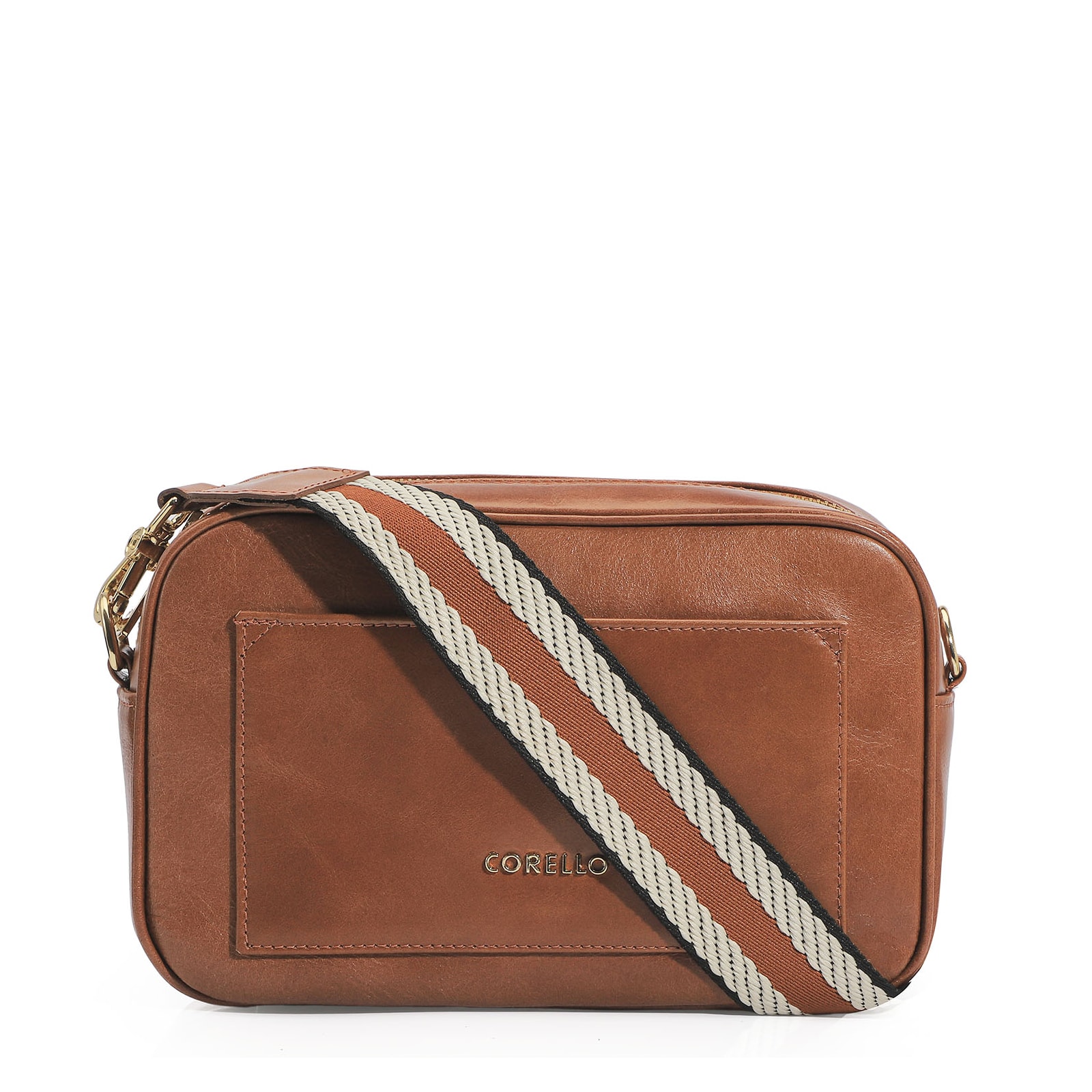 Bolsa Transversal Couro Marrom