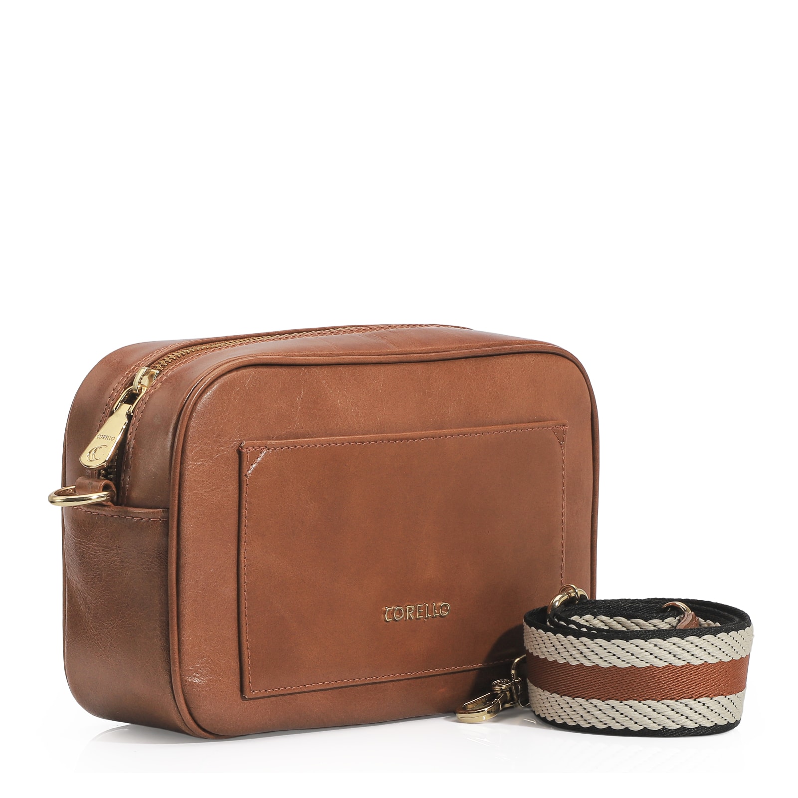 Bolsa Transversal Couro Marrom