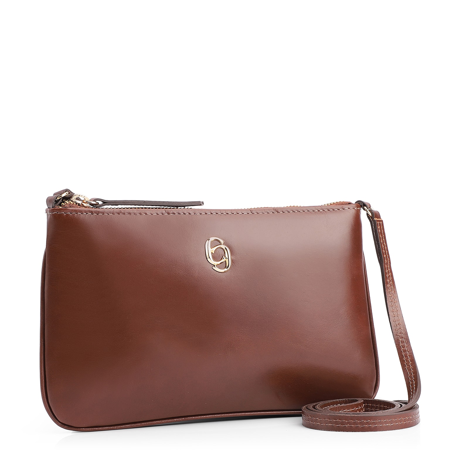 Bolsa Transversal Couro Marrom