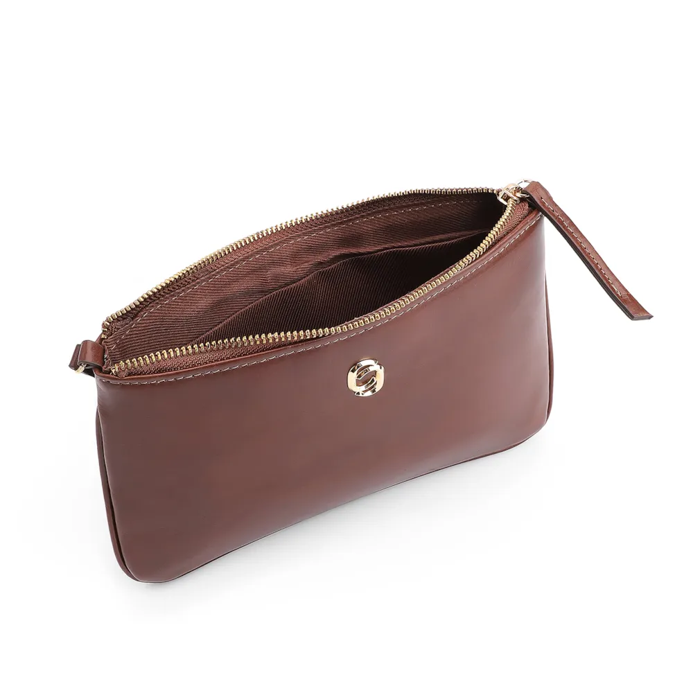 Bolsa Transversal Couro Marrom - imagem 4