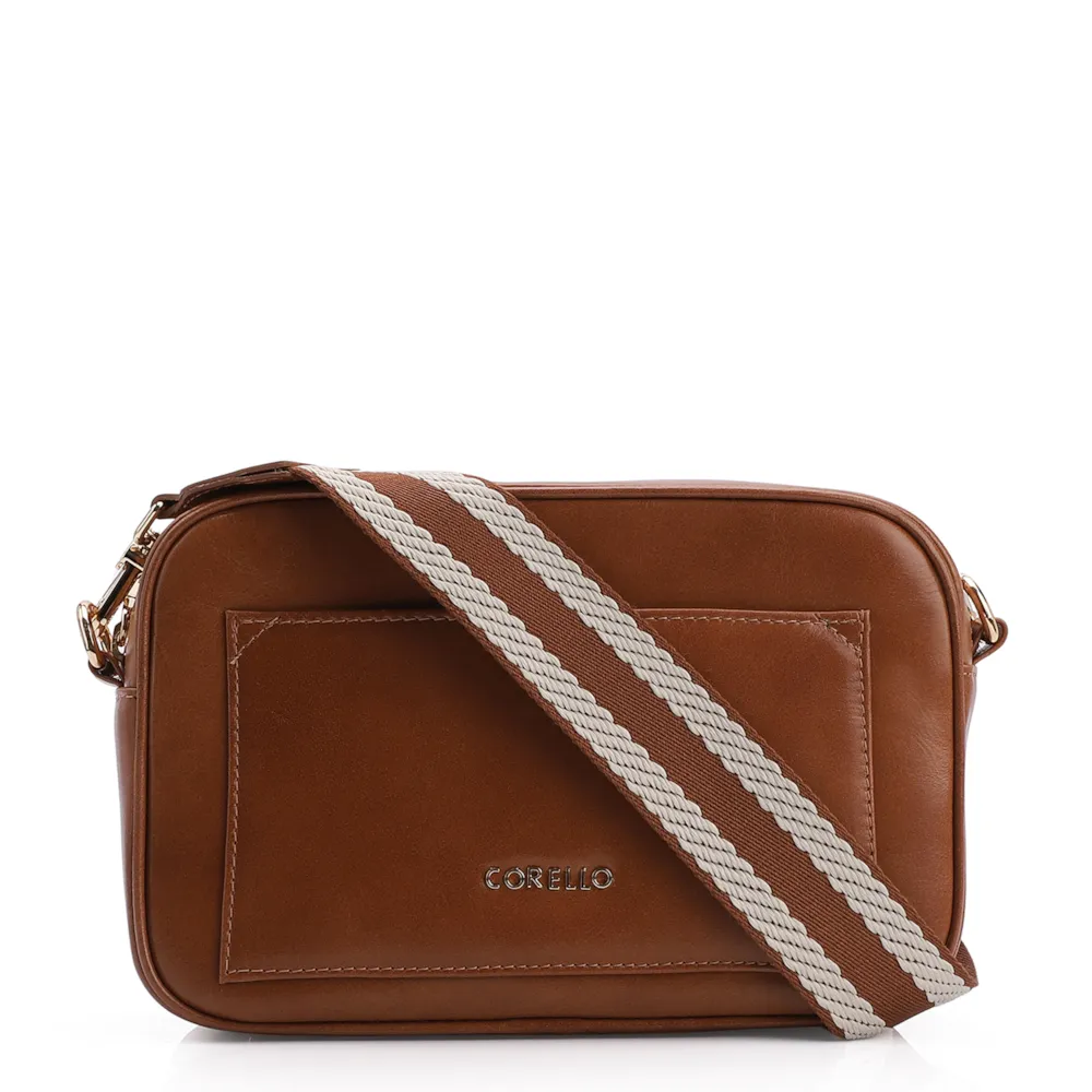 Bolsa Transversal Couro Marrom