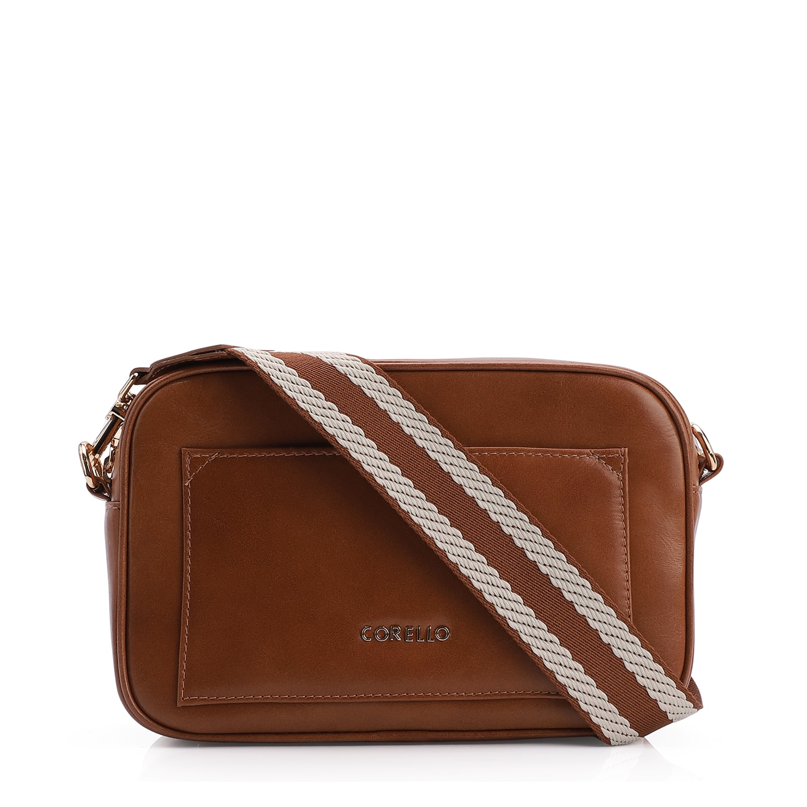 Bolsa Transversal Couro Marrom