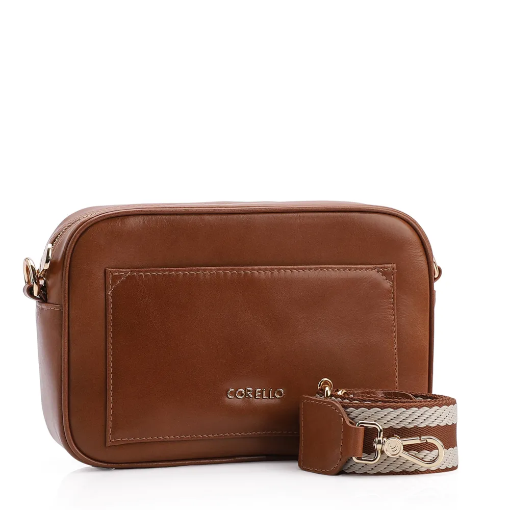 Bolsa Transversal Couro Marrom - imagem 2