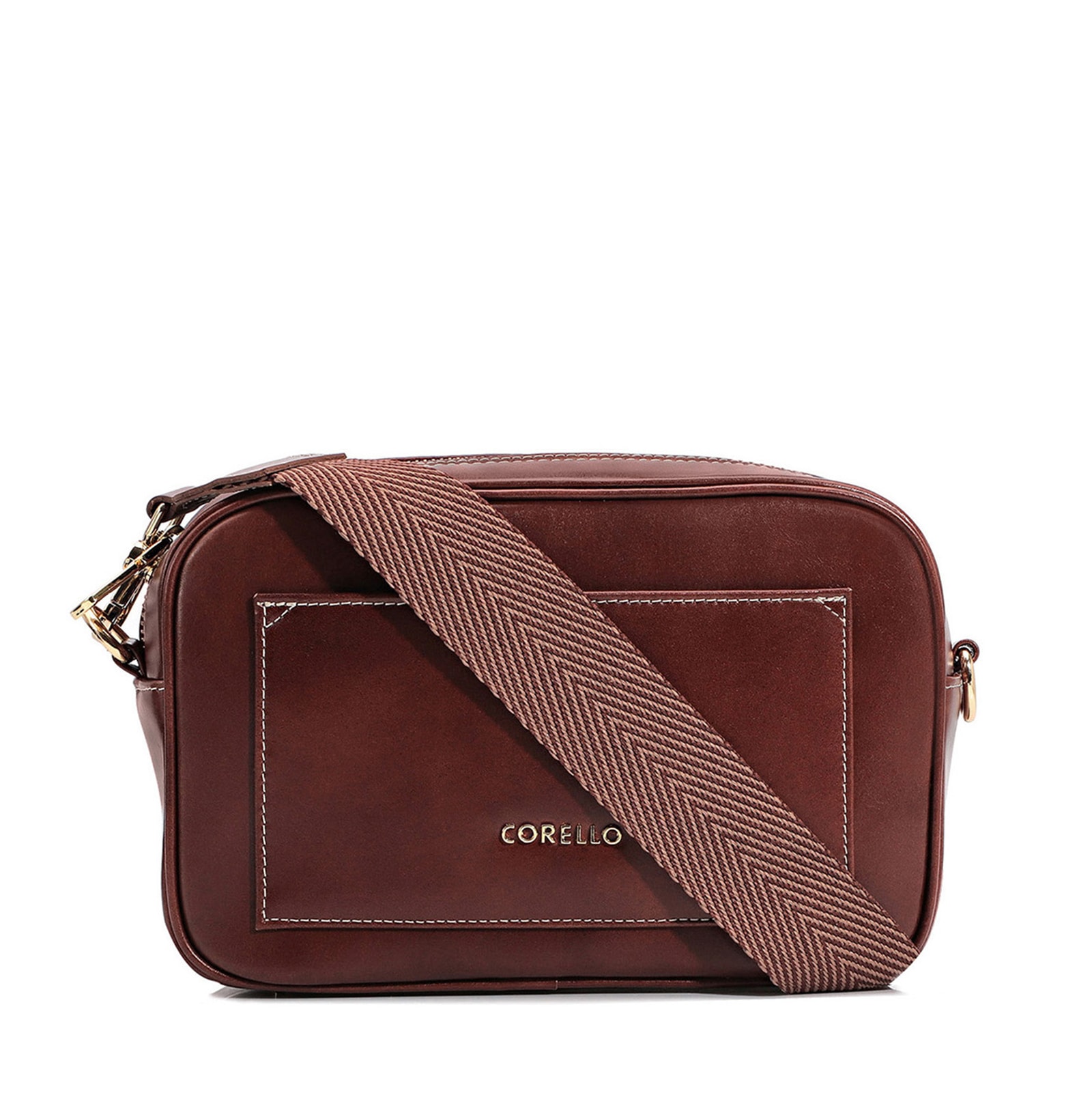 Bolsa Transversal Couro Marrom