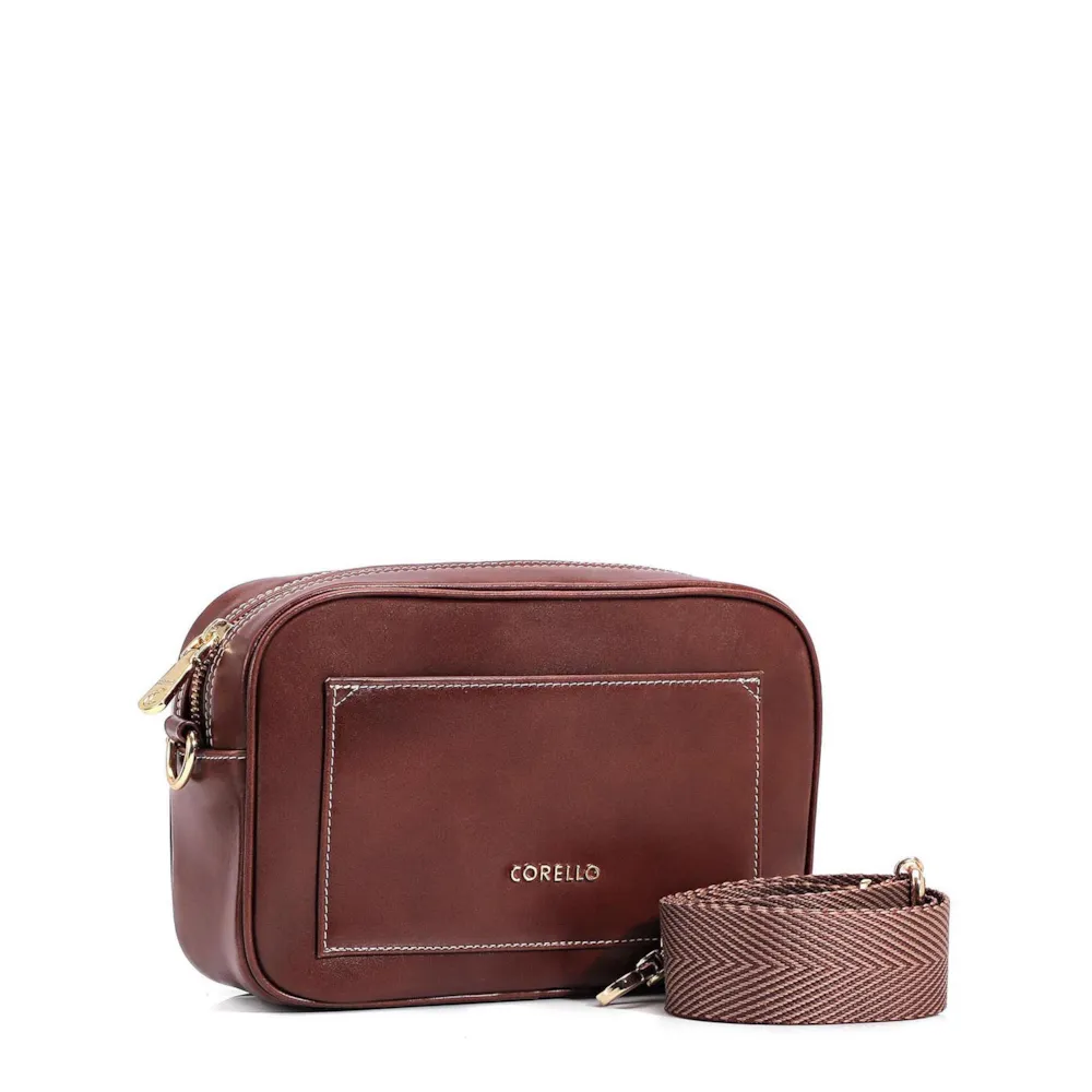 Bolsa Transversal Couro Marrom - imagem 2