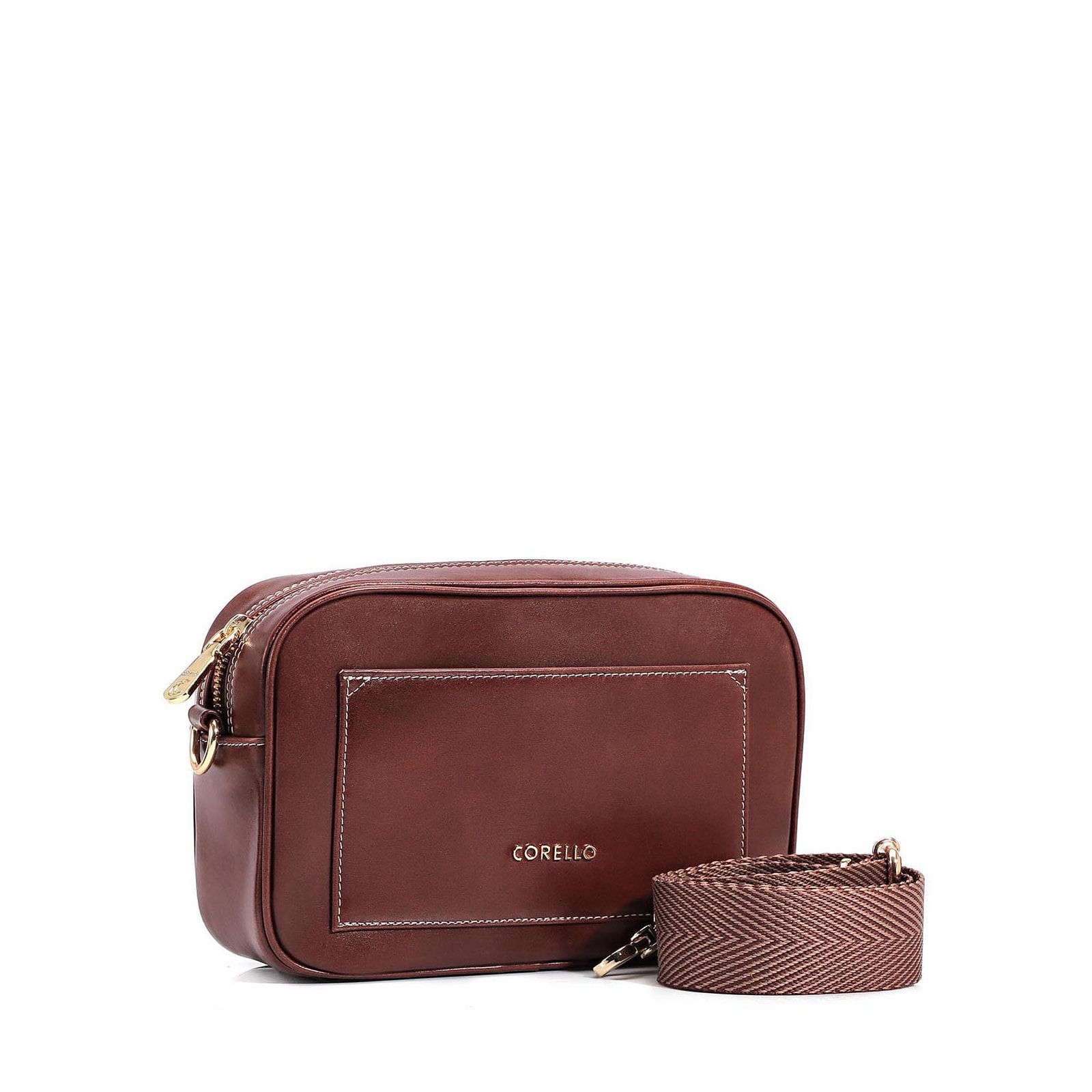 Bolsa Transversal Couro Marrom
