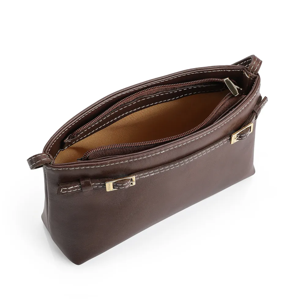 Bolsa Transversal Couro Marrom - imagem 5