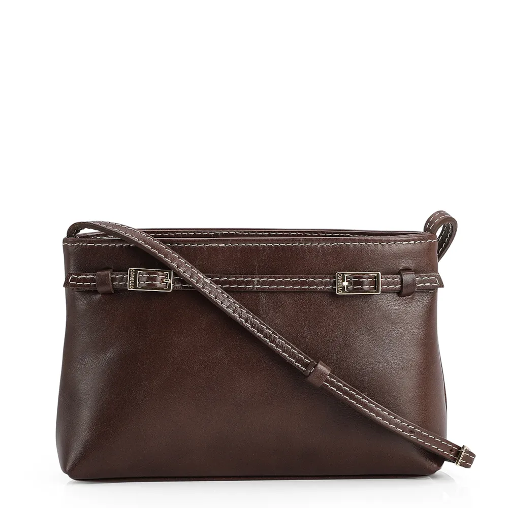 Bolsa Transversal Couro Marrom