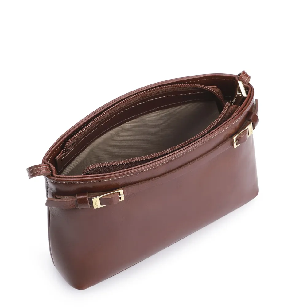 Bolsa Transversal Couro Marrom - imagem 4