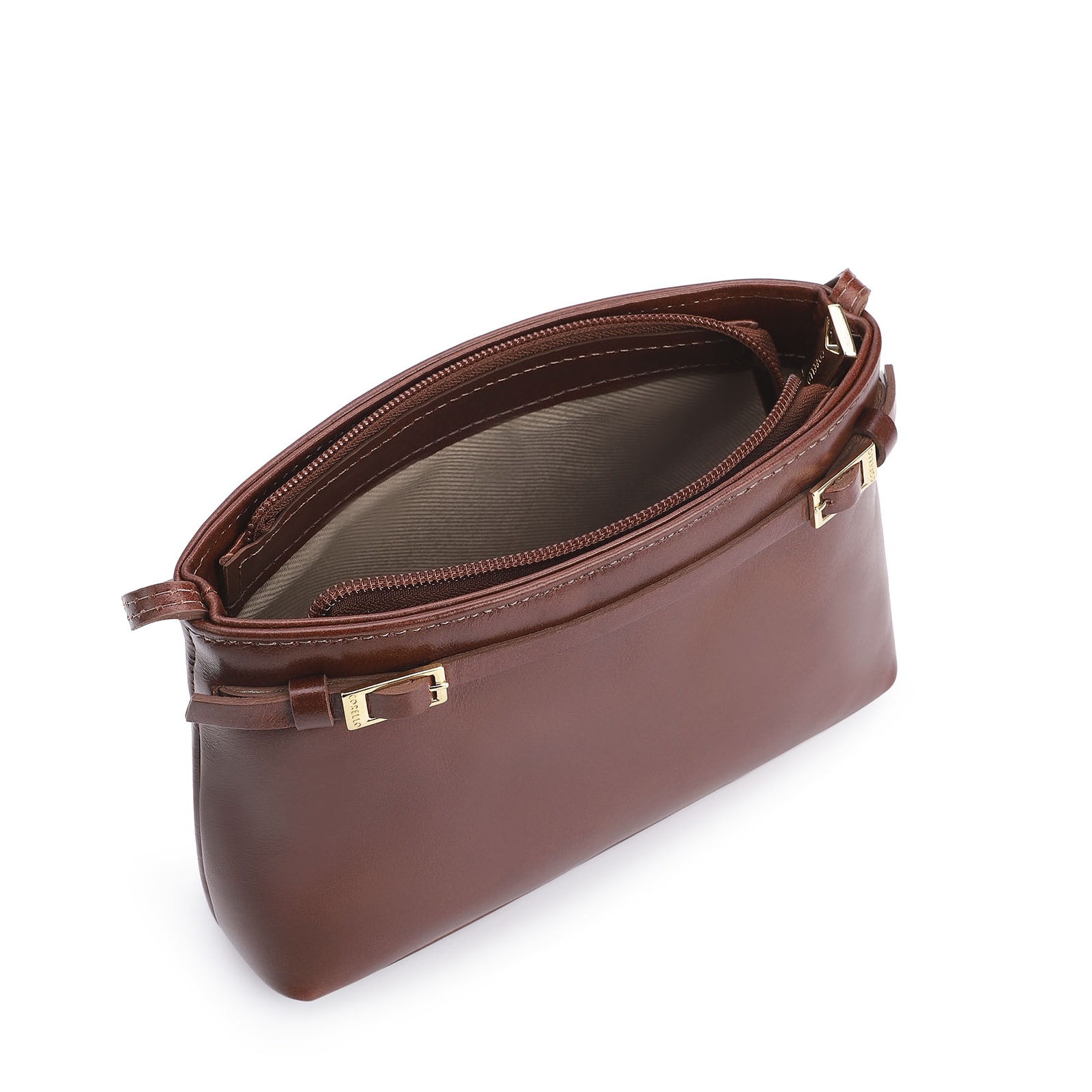 Bolsa Transversal Couro Marrom