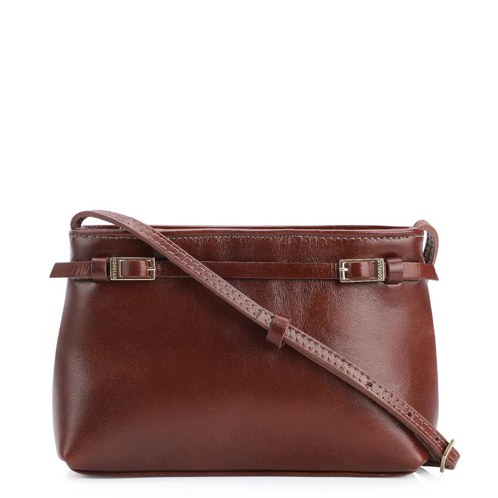 Bolsa Transversal Couro Marrom