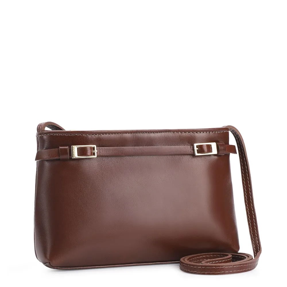 Bolsa Transversal Couro Marrom - imagem 2