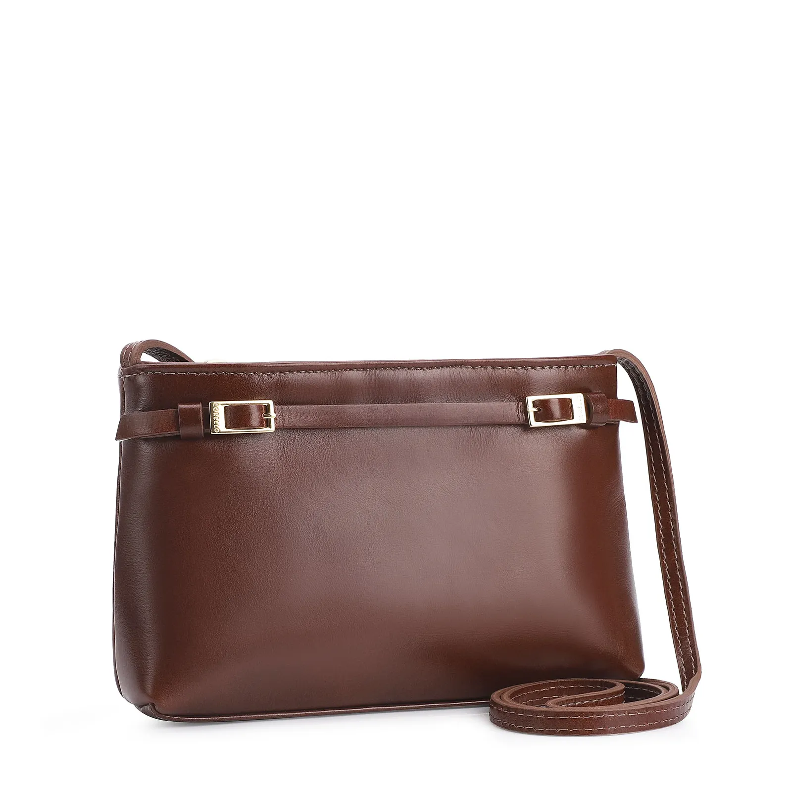 Bolsa Transversal Couro Marrom