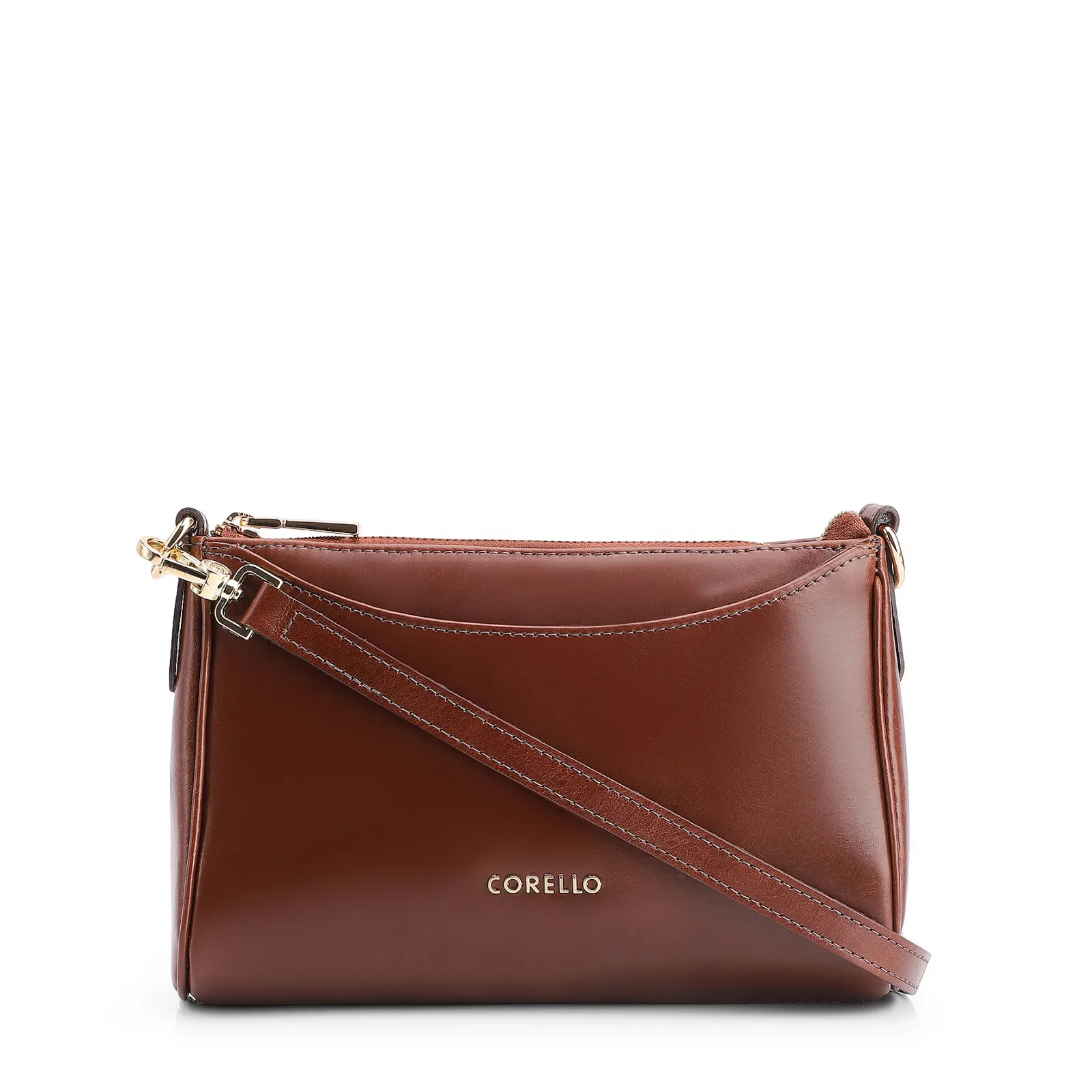 Bolsa Transversal Couro Marrom