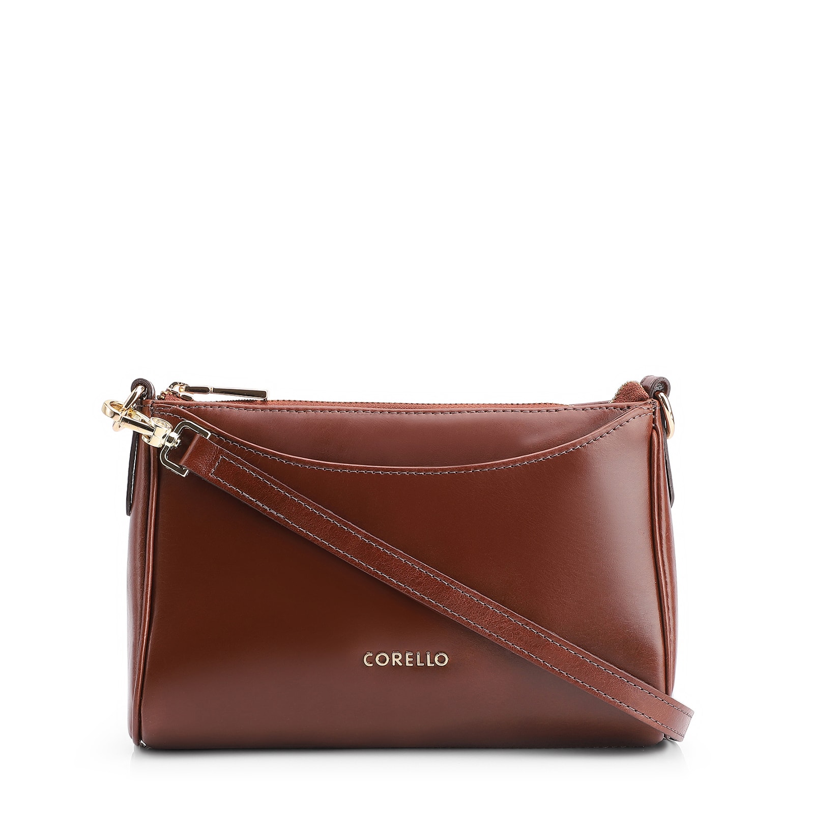 Bolsa Transversal Couro Marrom