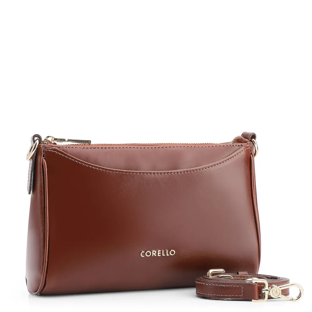 Bolsa Transversal Couro Marrom - imagem 2