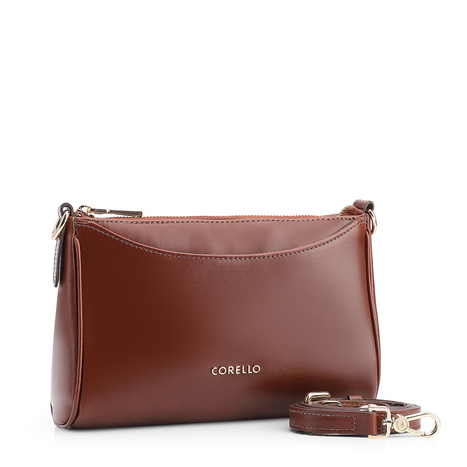 Bolsa Transversal Couro Marrom