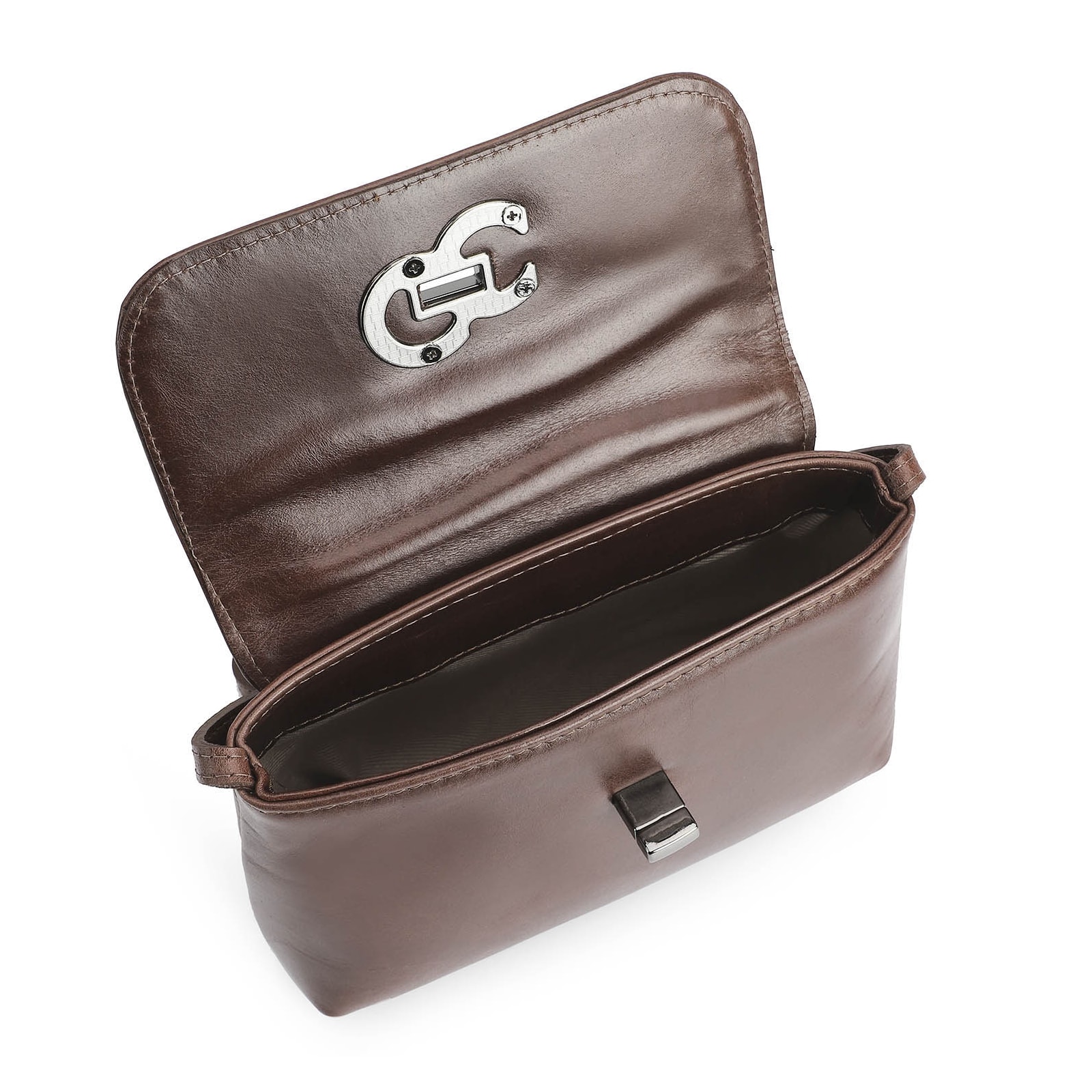 Bolsa Transversal Couro Marrom