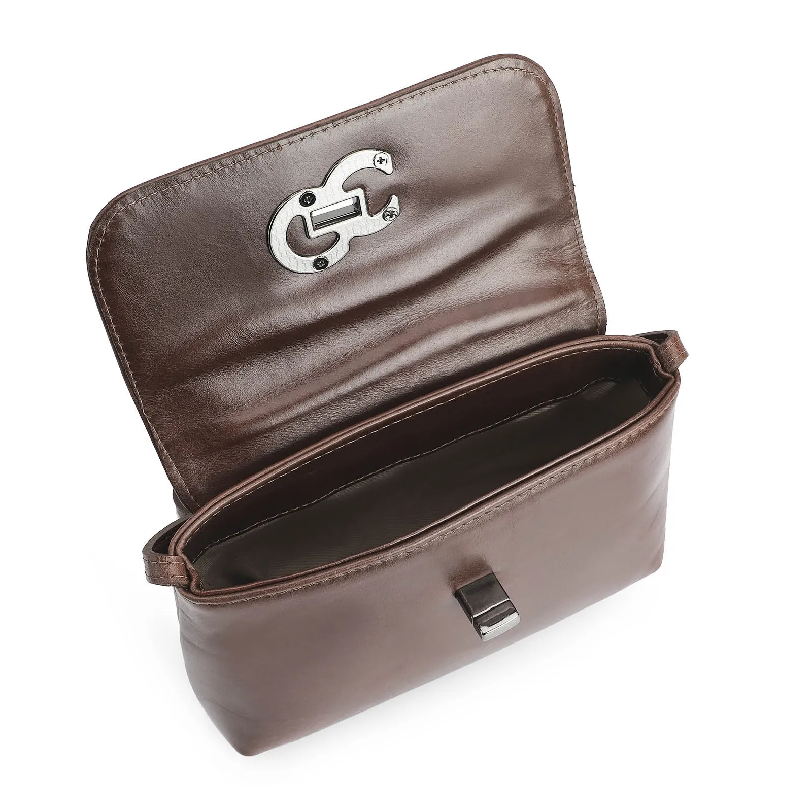 Bolsa Transversal Couro Marrom
