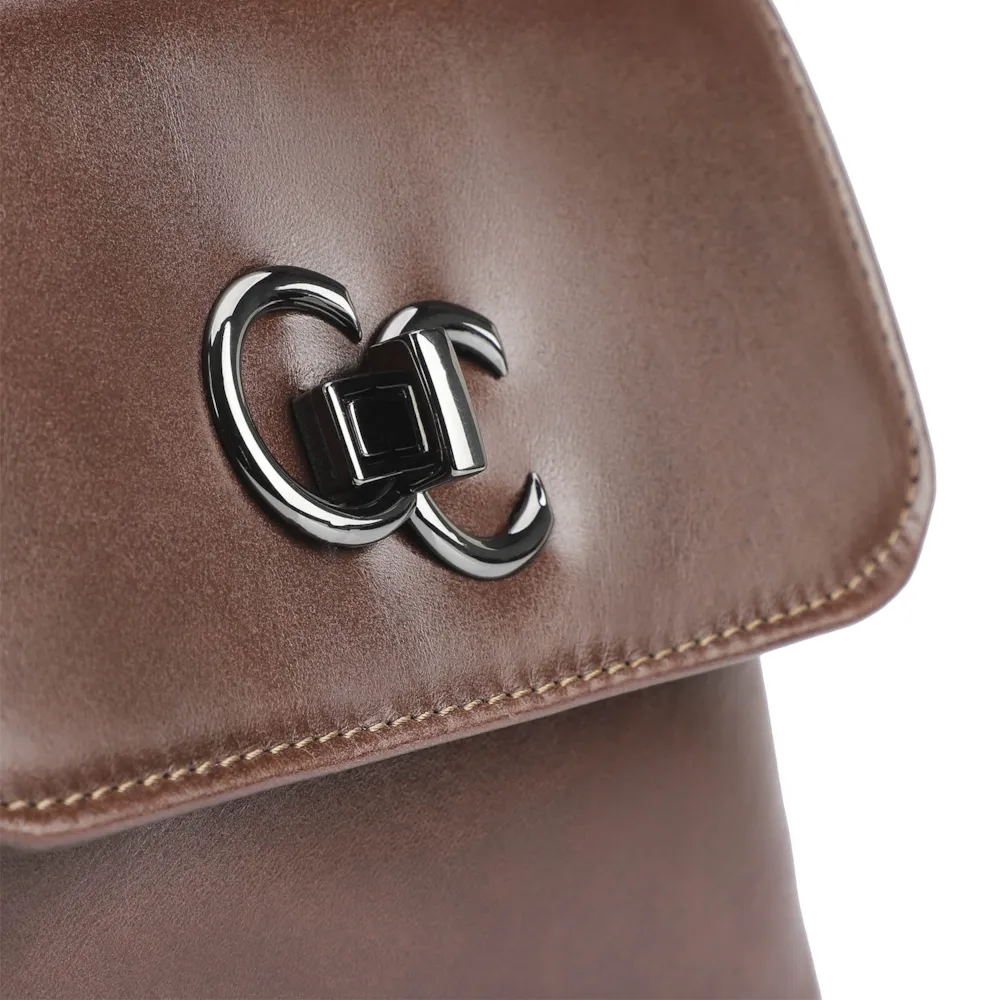 Bolsa Transversal Couro Marrom - imagem 5